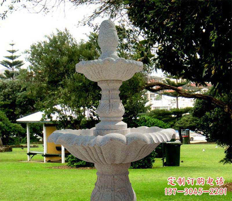 日照大理石双层喷泉雕塑,精美绝伦