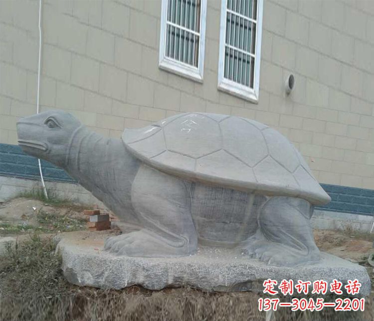 日照大理石乌龟石雕精美的古典风格装饰