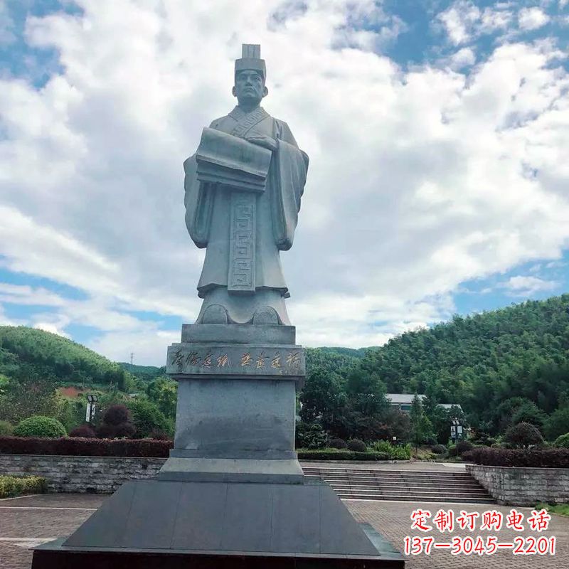 日照大型蔡伦石雕像-景区广场历史文化名人雕塑