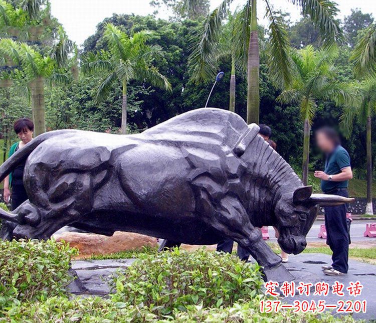 日照大型公园动物牛铜雕塑
