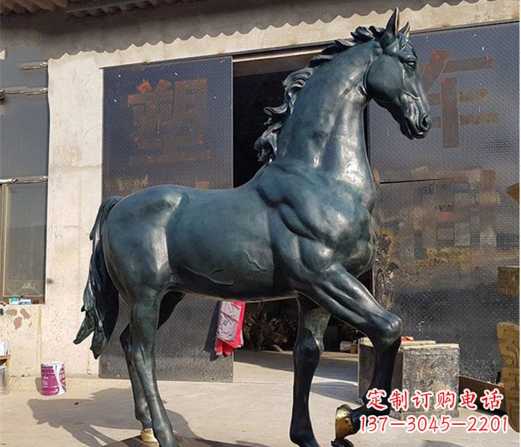 日照大型公园铸铜马雕塑 (2)