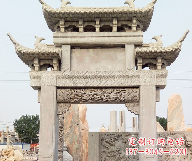 日照特色大理石牌坊石雕