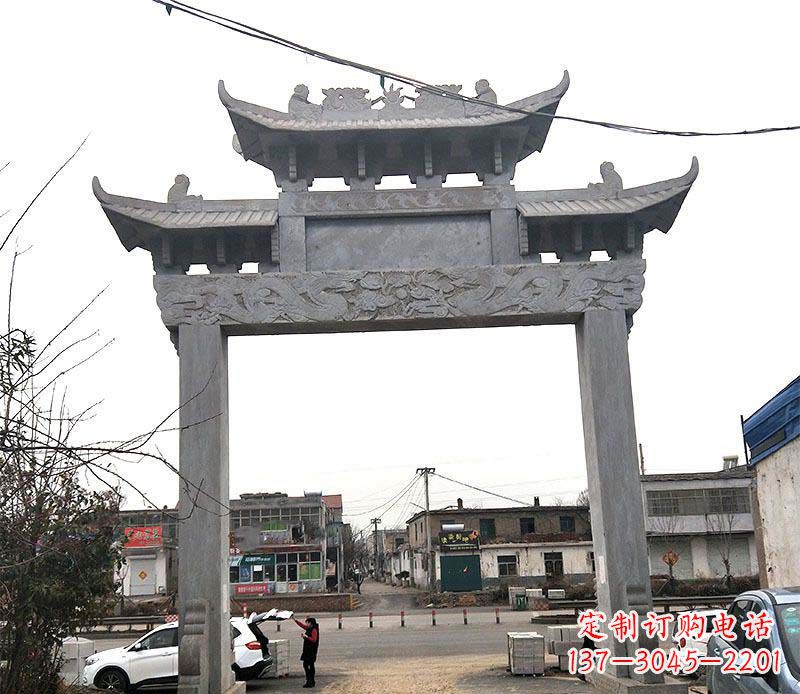 日照精美大理石牌坊石雕