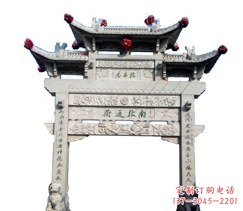 日照精美石牌坊雕塑