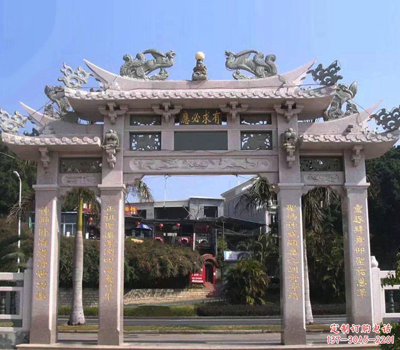 日照精美石雕牌坊雕塑——传承文化的艺术精品