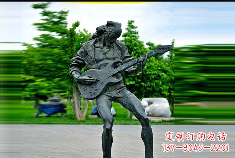 日照铜雕吉他景观雕塑