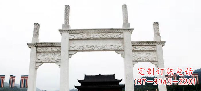 日照领雕塑-定制道路牌坊雕塑