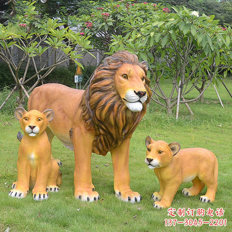 日照古典风格仿真狮子雕塑摆件