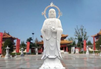 日照大理石地藏菩萨雕塑象征佛法的传承