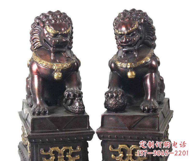 日照传统工艺铜雕狮子雕塑