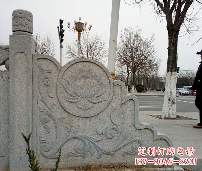 日照仿古护城河石栏板雕塑