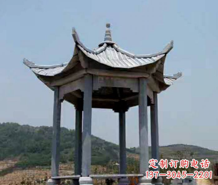 日照仿古六角凉亭石雕 (5)