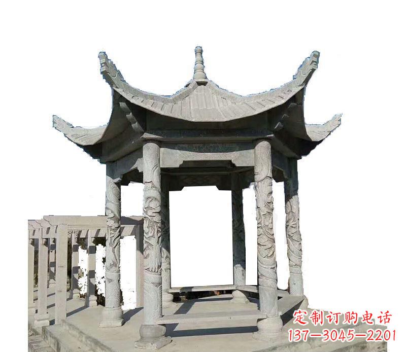 日照传统风格凉亭石雕