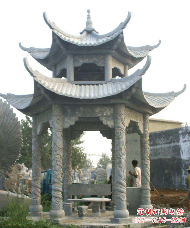 日照仿古石凉亭石雕