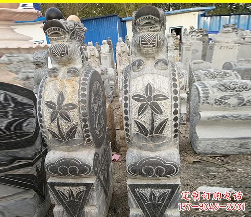日照仿古石门墩雕塑,传承历史文化