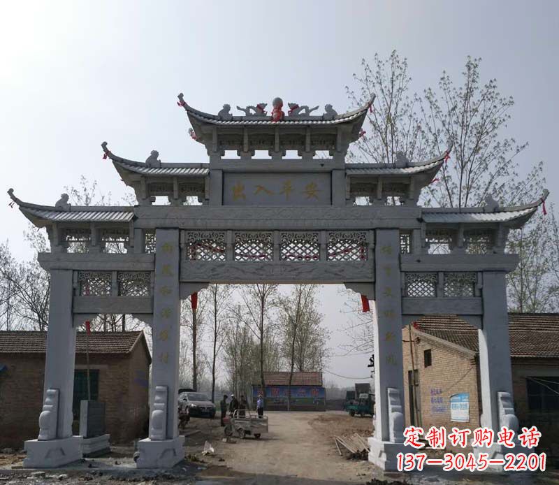 日照仿古石牌坊石雕