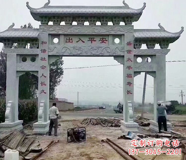 日照仿古石牌坊石雕
