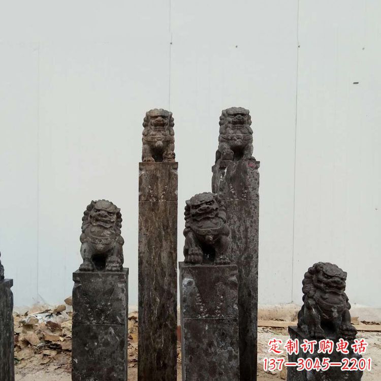 日照复古风格拴马桩雕塑