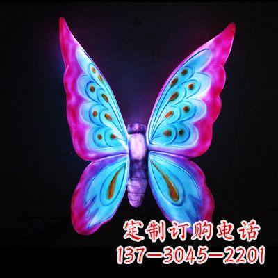 日照完美粉色蝴蝶雕塑