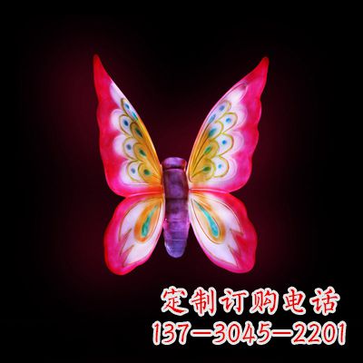 日照仿真蝴蝶_小号红色发光款37x48x20