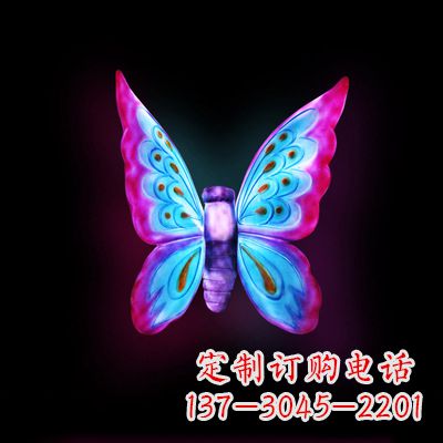 日照仿真蝴蝶_小号粉色发光款37x48x20