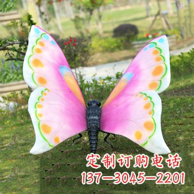 日照仿真蝴蝶_紫白色款105x100x80