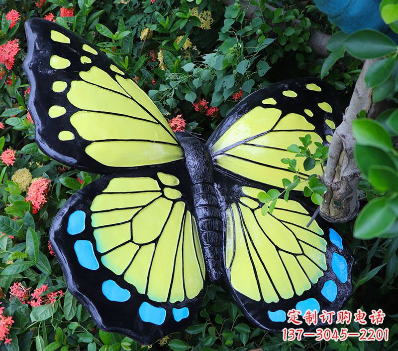 日照仿真蝴蝶摆件玻璃钢雕塑