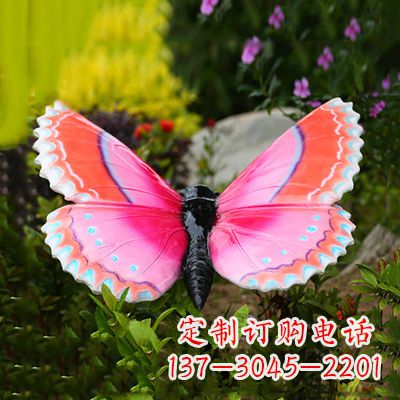 日照仿真蝴蝶_紫红色款80x68x35