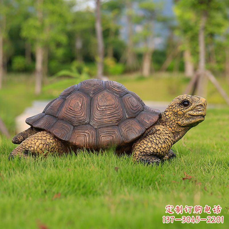 日照玻璃钢乌龟雕塑草坪摆件