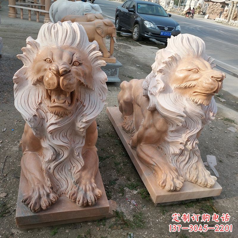 日照港币狮子爬狮雕塑——经典的海洋之神艺术