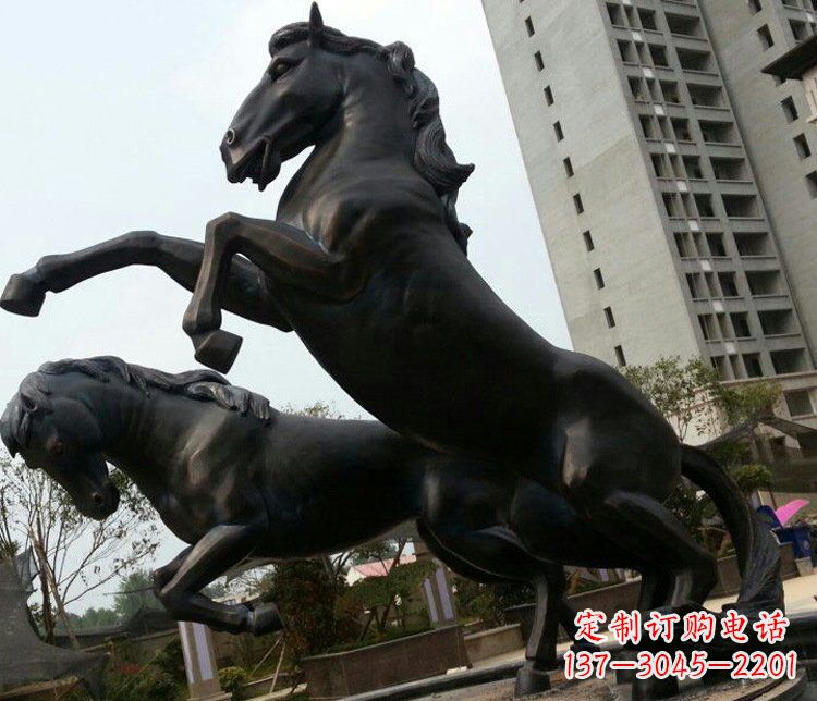 日照公园奔马动物铜雕塑