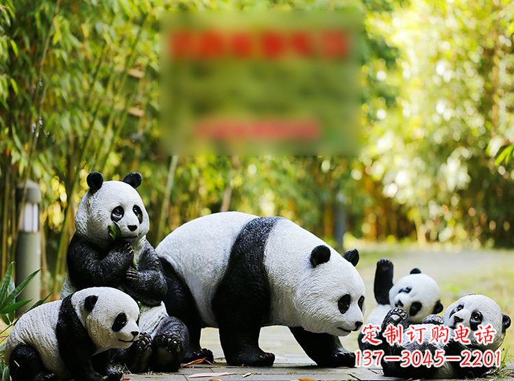 日照玻璃钢仿真熊猫雕塑