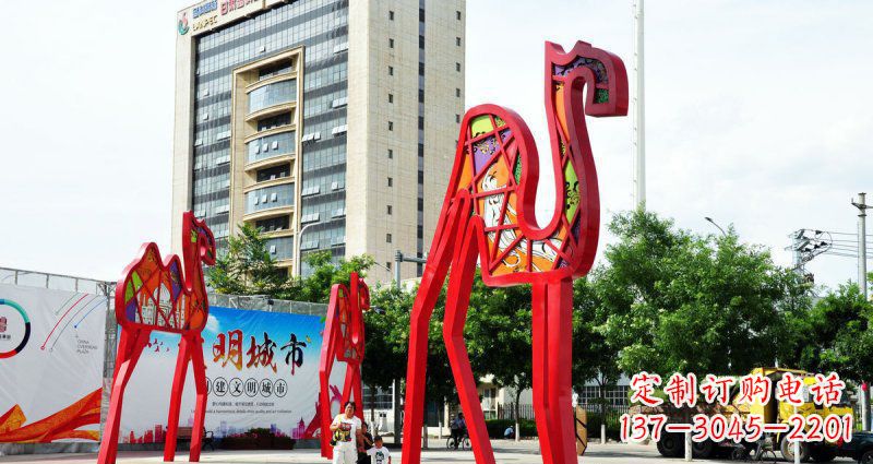 日照品质精良的公园不锈钢骆驼雕塑