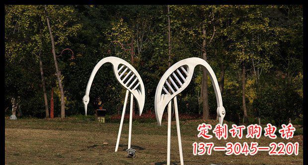 日照精美不锈钢仙鹤雕塑