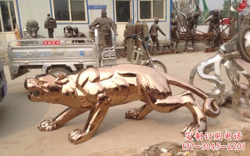 日照中领雕塑出品不锈钢动物雕塑