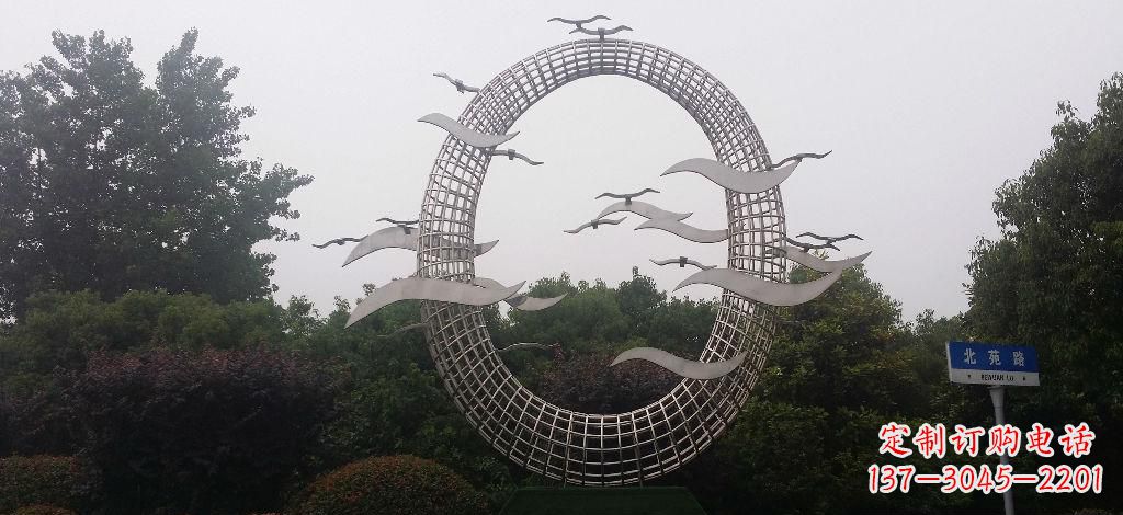 日照优雅风采,质感之美,赏心悦目的不锈钢海鸥雕塑