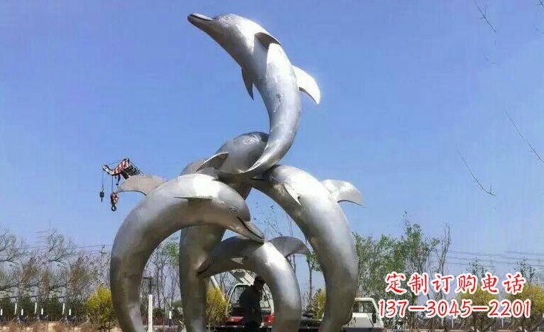 日照品质精美的不锈钢海豚雕塑
