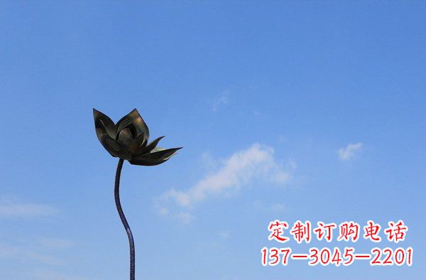 日照公园不锈钢荷花雕塑