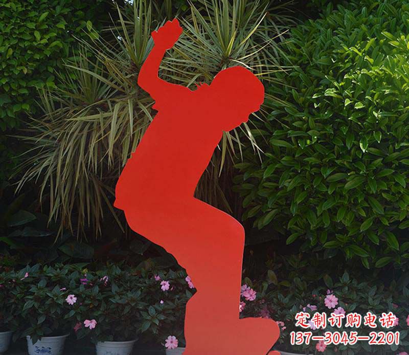 日照不锈钢男孩滑板雕塑