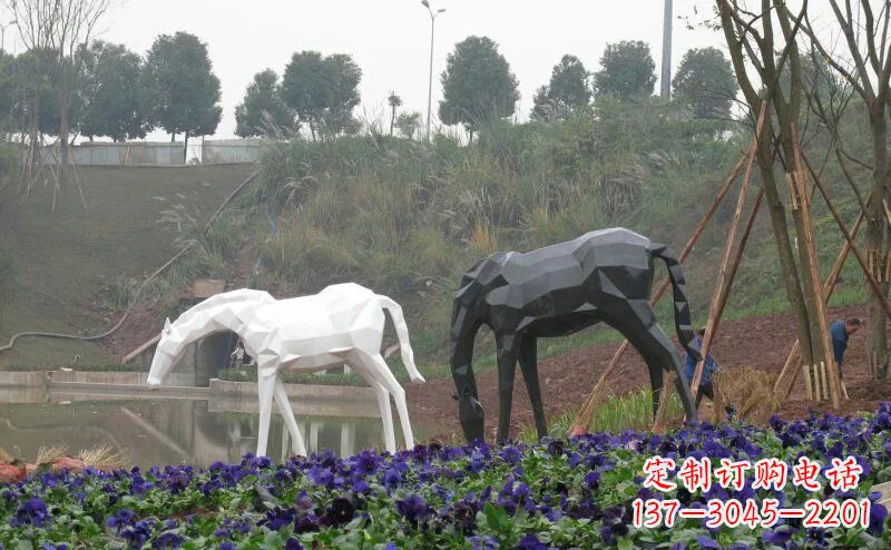 日照盛世之美,精美不锈钢动物雕塑