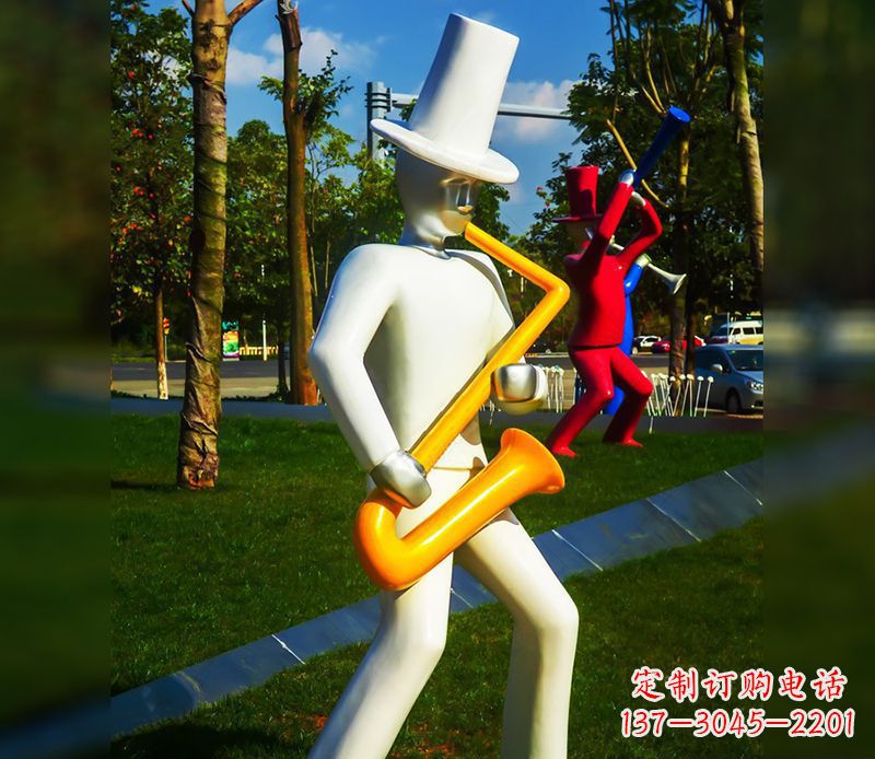 日照精美的萨克斯不锈钢雕塑