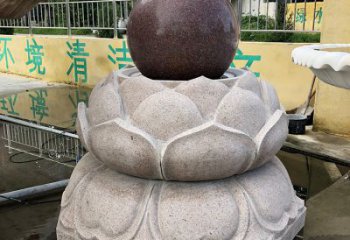 日照金色彩绘风水球雕塑