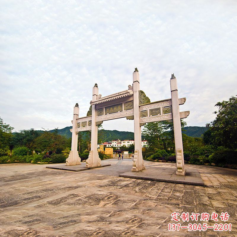 日照精美石牌坊雕塑