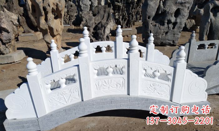 日照手工雕刻的汉白玉拱桥雕塑