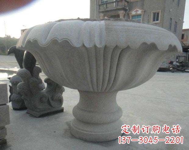 日照高端大理石花盆雕塑