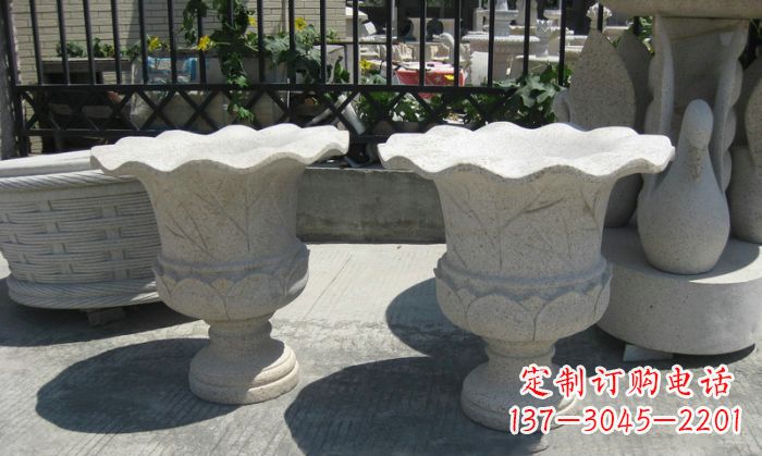 日照大理石花盆雕塑