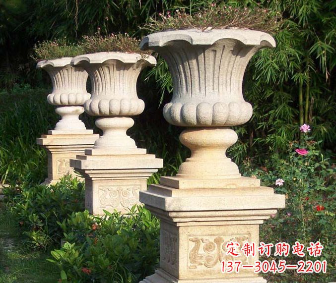 日照高质量大理石花盆石雕