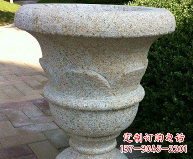 日照大理石花盆石雕,为您的景观添色彩