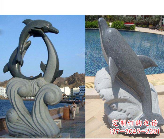 日照艺术精细 海豚雕塑