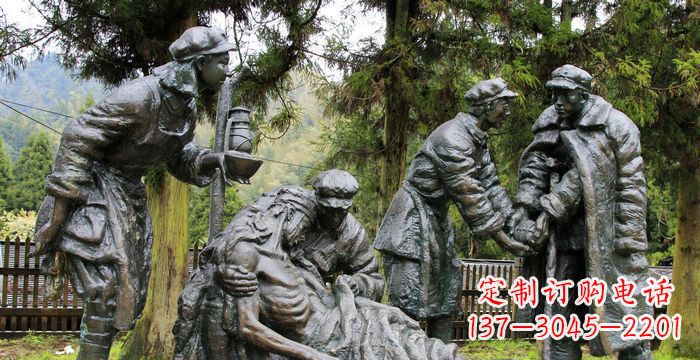 日照红军铜雕,宣扬时代之精神